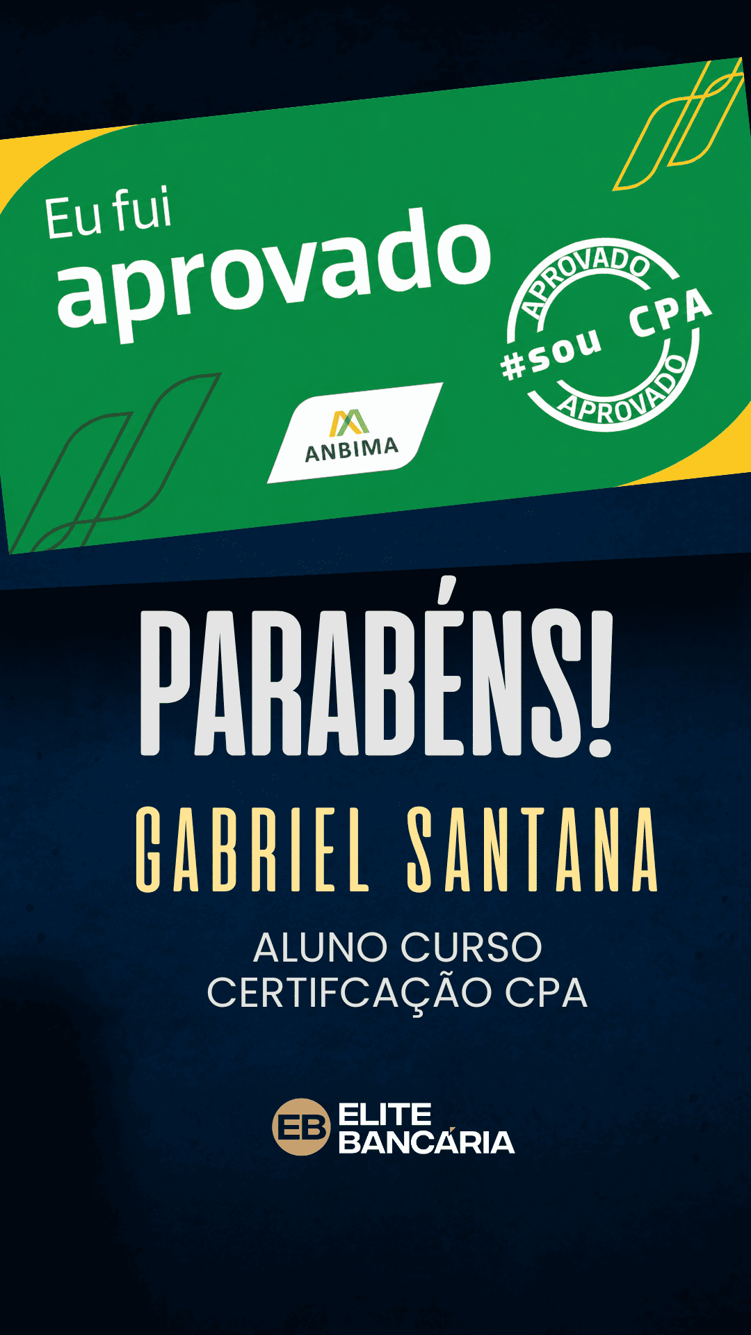 Aprovado CPA — Alex Ribeiro