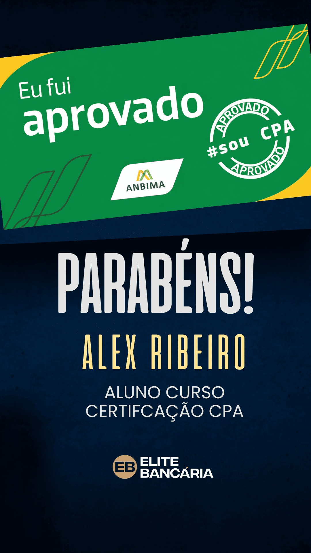 Aprovada CPA — Mileine Cavaletti